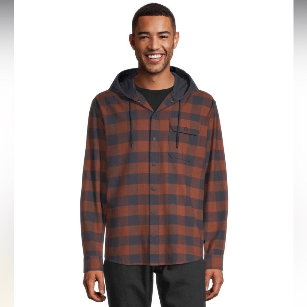 Ripzone Men's Sierra 2.0 Hooded Flannel Shirt Size Large